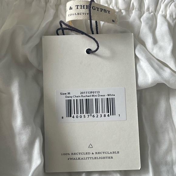 NEW SPELL & THE GYPSY COLLECTIVE Spell
Daisy Chain Ruched Mini Dress White Polka - Picture 8 of 14